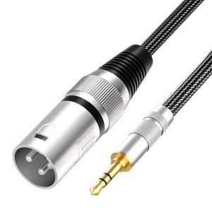 WQS-Câble 3,5 mm vers XLR, prise mini-jack déséquilibrée 3,5mm vers adaptateur XLR mâle, cordon de microphone câble XLR - 1m - Neuf