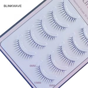 Dream Deer 5 Paires De Faux Cils De Type A Cils Am&eacute;lior&eacute;s En Forme De V 0.14mm Tige Transparente Doux Cils Naturels Vison--Bwg-02 - Neuf