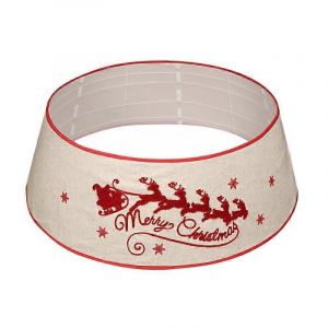 Collier de sapin de No&euml;l 30 pouces avec motif de cerf, jupe de sapin, anneau de protection pour la base, d&eacute;corations pour la maison, les f&ecirc;tes d'hiver et le Nouvel An - Neuf