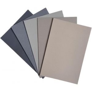 Chenquansarl-Lot De 5 Feuilles De Papier Pastel Ponc&eacute; Avec 2 Crayons Pastel Doux (Noir Et Blanc). Papier Abrasif De Petite Taille Pour Pastels Doux Et Charbon De Bois (27,2 X 19,1 Cm) - Neuf