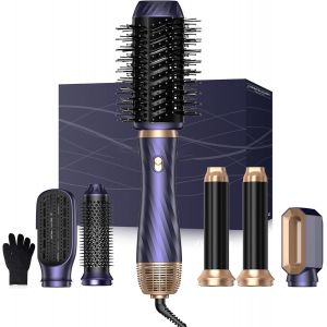 Airstyler 6 En 1 Soufflante Air Styler Set Hair Styler Avec 6 Accessoires Seche Cheveux Fer A Boucler Soufflante Lissante Pour Cheveux, Kit De Coiffure Pour Sécher - Neuf