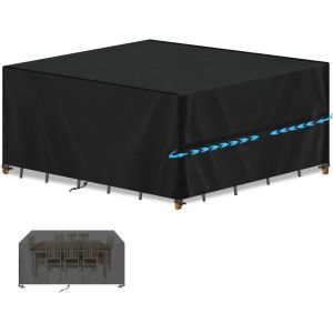 Housse Salon De Jardin Exterieur Impermeable Housse De Protection De Table Extérieur 420d Oxford Tissu Housse Pour Meuble De Jardin Protection Canape,Table Et Chaise De Jardin 250x180x100cm - Neuf