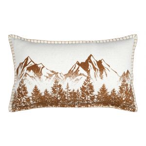 Coussin D&eacute;coratif En Coton Montagne Et For&ecirc;t - Neuf