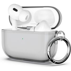 LORANKA-Coque AirPods Pro 2&egrave;me/1&egrave;re, Bo&icirc;tier &Eacute;tui Housse en TPU, Accessoires Antichoc avec Porte-cl&eacute;s et Compatible Charge sans Fil [LED Visible] Protection Case pour AirPods Pro (2022 & 2019), (Noir - Neuf