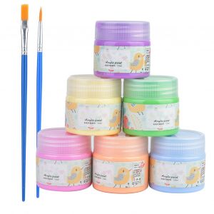 Peinture acrylique pour pot de fleurs avec stylo (emballage rose, 6 couleurs F) - Neuf