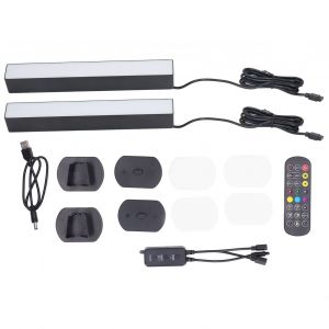 Barre lumineuse LED intelligente Bluetooth RGB, luminosite reglable, eclairage ambiant, musique, avec 3 methodes de controle - Neuf