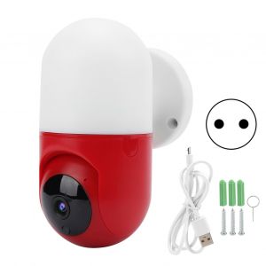 Camera sans fil 2 en 1 1080P PTZ 355¡ã HD Detection de mouvement Alarme intelligente Lampe murale Webcam 100-240V Prise EU - Neuf