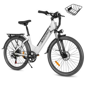 V&eacute;lo &Eacute;lectrique Samebike Rs-A01 Pro 26 Pouces 500 W 36 V 15 Ah Autonomie Maximale 90 Km Homme/Femme Shimano 7 Vitesses - Blanc - Neuf
