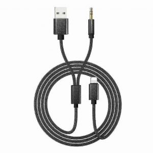 Cable audio USB et adaptateur auxiliaire pour BMW, Mini, iPod, iPhone 6, 7, 8, X, XS, XR - Neuf