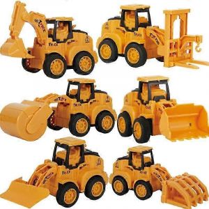 6pcs Inertial Excavator Truck Car Model Diecast Pull Back Car Toys Children's toy cars - Neuf