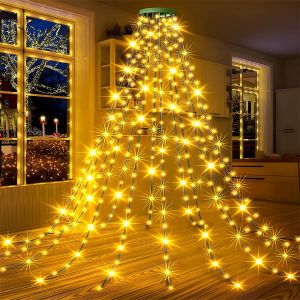 Jgd-Guirlande Lumineuse Sapin No&euml;l,400 Leds Guirlande Lumineuse Arbre Noel,2m X 16 Branche Exterieur Etanche Guirlande Lumiere Sapin De No&euml;l,D&eacute;coration Maison,Jardin,F&ecirc;te,Mariage - Neuf