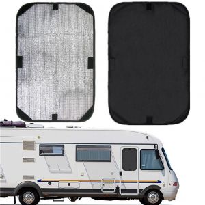 Lot De 2 Pare-Soleils Impermeables Pour Porte Et Fenetre De Camping-Car, Accessoires Pour Pare-Soleil De Camping-Car - Neuf