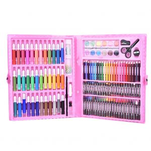 Ensemble De 150 Crayons De Couleur Aquarelle, Pastels A L'huile, Fournitures De Peinture Artistique (Rose) - Neuf