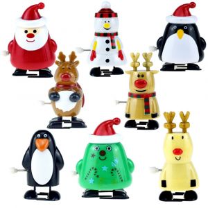 Jouets mécaniques de Noël Mesa, assortiment de 8 jouets mécaniques m - Neuf