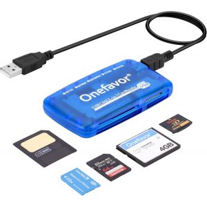 SmartMedia Lecteur de Cartes Tout-en-Un USB Universel Multi-Cartes Slim Hub Read Smart Media SD, XD, CF, MMC, MS Pro Duo (Lecteur de Carte) - Neuf