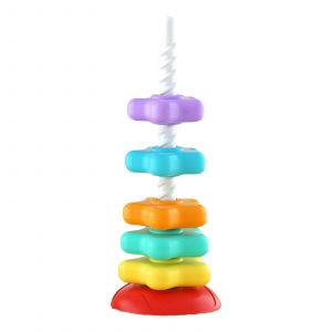 Jouet &Agrave; Empiler Aux Couleurs Vives Pour Tout-Petits, Am&eacute;liorant La Motricit&eacute; Fine, La Pens&eacute;e Logique, Jeu De Soci&eacute;t&eacute;, Jouet Cognitif Sensoriel Aux Couleurs-Nx9 Cinq Couches De Pluie - Neuf