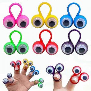 6 pièces marionnettes à doigts marionnettes à doigts yeux marionnettes à doigts monstre à doigts jouet éducatif intelligent à doigts jouet (couleur aléatoire)-Bon - Neuf