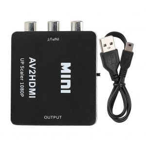 Convertisseur vid&eacute;o AV vers HDMI HD aliment&eacute; par USB 1080P pour d&eacute;codeurs DVd VCD Consoles de jeux (Noir ) - Neuf