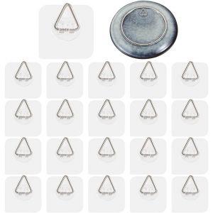 Yemaesre-Crochetadhesif Mural Invisible Assiette - Support Autocollant De Plaque Muraux - Accroche Tableau Mural Sans Percer - Crochet Adhésif Cadre Photo - Lot De 20 Supports Adhésifs Pour Assiettes - Neuf