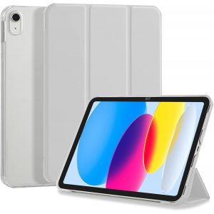 KALANKA-Coque pour iPad A16 11&egrave;me G&eacute;n&eacute;ration 11 Pouces 2025, iPad 10&egrave;me G&eacute;n&eacute;ration 10,9 Pouces 2022, L&eacute;g&egrave;re et Fine &Eacute;tui Housse de Protection, Coque en PC Dur Arri&egrave;re Translucide Givr&eacute;, Gris Clair - Neuf