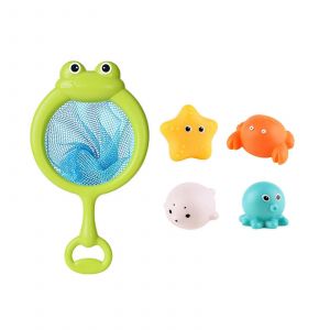 Baignoire De Douche Pour Enfants, Jouets De Bain Mignons, Jouets De Douche Pour B&eacute;b&eacute;, Baignoire Pour Enfants Pour Jouer &Agrave; L'eau, Filet De P&ecirc;che Animal Brillant, Bain Pour Enfants-Style 1 - Neuf