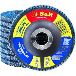 10 Disques À Lamelles 115 Abrasifs Pour Acier Inox Bois Métal Grain 80.Disque De Ponçage À Compartiments Pour Meuleuse. - Neuf