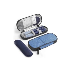 Sac Isotherme Pour Insuline Diab&eacute;tique Avec Poche Pour Embouts De Stylo - Bleu - Neuf