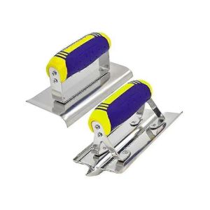 Ensemble d'outils de déligneuse et de rainurage en béton en acier inoxydable Kit de finition de ciment en stuc de plâtre - Neuf