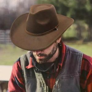 Chapeau De Cow-Girl Western Classique Chapeau De Cow-Boy Chapeau De Cow-Boy Confortable Chapeau De Soleil Uni Accessoire Western Pour Hommes Femmes Costume Cosplay - Neuf