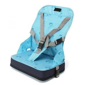 Réhausseur Siège De Table Bébé Pliable Ywei - Harnais 5-Point - Bleu - 15kg - 30.5x23x43cm - Neuf