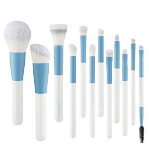 Pièce De 12-Bleu Pinceaux De Maquillage Set Fard À Paupières En Poudre Ensemble Complet De Pinceaux De Maquillage Beauté Des Outils De Jeux - Neuf