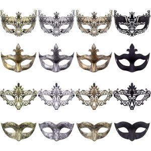 16 Pièces Masques Antiques Vintage Masque Vénitien Masque Mascarade Rétro Mascarade Vénitienne Bal Masqué Pour Les Yeux Carnaval Halloween Party.[J180] - Neuf