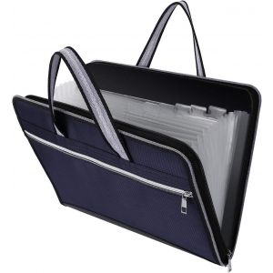 Sac &Agrave; Documents Trieur Valisette Avec 13 Compartiments, Portable Extensible A4 Accord&eacute;on Porte Documents Dossier Imperm&eacute;able Pour Bureau, &Eacute;cole, Voyage (Bleue) - Neuf