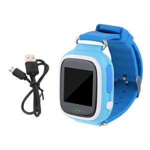 Montre Connectee Q90 Pour Enfants, Ecran Couleur Ips De 1,22 Pouce, Positionnement Gps (Bleu) - Neuf