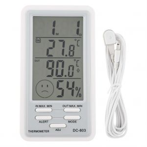 HJLIAN Thermometre hygrometre d'interieur rechargeable a suspendre avec ecran LCD - Neuf
