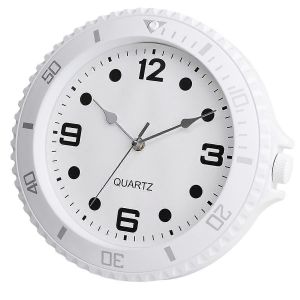 Horloge murale design moderne horloge murale à aiguille à quartz silencieux Blanc - Neuf