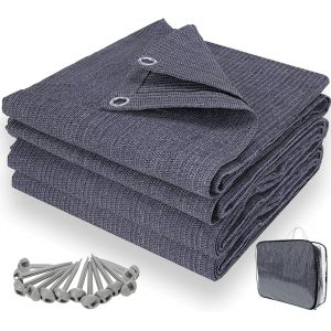 Yemaesre-Tapis D'auvent - Tapis De Camping D'extérieur ¿ Tapis D'extérieur Résistant Aux Intempéries, Pour Camping-Car, Camping, Caravane, Avec Sac De Transport Et Clous De Fixation - Neuf