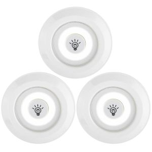 Lot De 3 Spots Led Ronds Pour Placard, Cuisine, Chambre Et Plus Encore - Neuf