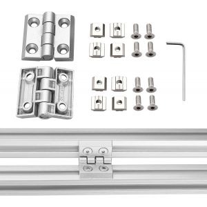 Charni&egrave;re flexible M6 pour profil en aluminium s&eacute;rie 3030,Charni&egrave;res en alliage de zinc de 8 mm,Avec &eacute;crou en pierre &agrave; rainurer, vis, cl&eacute; pour imprimante 3D,Espacement des trous : 30x30 mm - Neuf