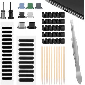 KALY-Lot De 139 Kits De Poussière Pour Téléphone Portable-Colle Réseau Pour Haut-Parleur/Protection-Câble 3,5 Mm-Pour Casque De Type C Phone 12 13 - Neuf