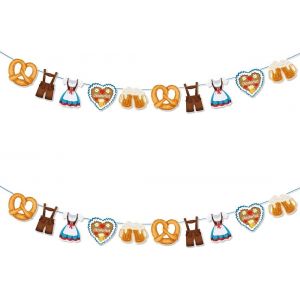 2 Pi&egrave;ces Guirlande Oktoberfest,Drapeau Oktoberfest,Banni&egrave;re Bavaroise Pour D&eacute;coration De F&ecirc;te (Oktoberfest,F&ecirc;te De La Bi&egrave;re) - Neuf