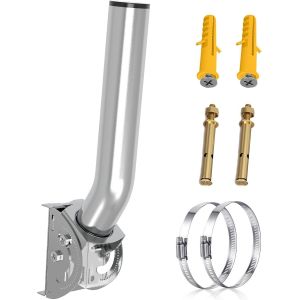 Support d'antenne Starlink,support en J avec vis papillon,37 cm,pour l'installation &agrave; l'ext&eacute;rieur d'antennes TV et de ponts sans fil,montage sur poteau ou au mur - Neuf