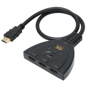 Interface multimedia haute definition 4K, commutateur 3 entrees 1 sortie, repartiteur 4K x 2K, repartiteur de cables - Neuf