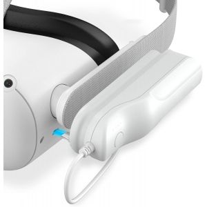 Batterie rechargeable pour Meta/Oculus Quest 2,5000 mAh,portable,compatible avec Elite Strap,design l&eacute;ger,puissance &eacute;tendue pour la r&eacute;alit&eacute; virtuelle,charge plus rapide,2,5 heures de Palytime - Neuf