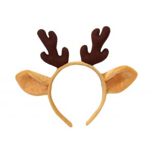 Lot De 2 Serre-T&ecirc;tes En Bois De Cerf, Serre-T&ecirc;te De No&euml;l, Serre-T&ecirc;te En Corne D'&eacute;lan, Bandeau Pour D&eacute;guisement, Couvre-Chef En Peluche, Bandeaux En Bois De Cerf Pour Jeu De R&ocirc;le - Neuf
