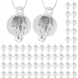 CAUC-LED Ballons Lampes avec Crochet, 60 Pi&egrave;ces LED Balloon Lumi&egrave;re, Mini Lampions Lumineux &agrave; LED pour Lanterne Papier, Mariage, Halloween, No&euml;l (Blanc Chaud) - Neuf