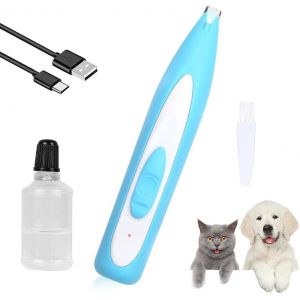 Jgd-Tondeuse De Pattes De Chien,Pour Chien Tondeuse Faible Bruit,Tondeuse,Tondeuse Chien Poil Tondeuse &Eacute;lectrique Avec Led,Pour Visage, Croupe,Pattes, Yeux, Oreilles - Neuf