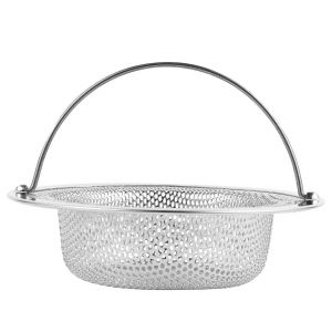 Passoire D'&eacute;vier De Cuisine En Acier Inoxydable Avec Poign&eacute;e Et Syst&egrave;me Anti-Obstruction - Neuf