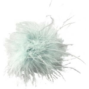 Kal-Lot De 2 Broches À Plumes Naturelles Pour Femme Et Fille - Plume D'autruche Naturelle - Accessoire De Cheveux - Pour Mariage, Fête, Festival - Neuf