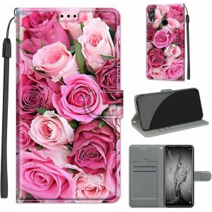 Kal-Coque Etui Pour Huawei P Smart 2019 / Honor 10 Lite Étui Housse En Cuir Avec Carte Fente, Fonction Support Fermeture Magnétique Coque Compatible Pour Huawei P Smart 2019 / Honor 10 Lite - Neuf